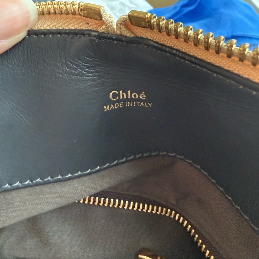 Chloe Baylee Bicolor Leather Two way Hand Bag - Picture 11 of 16